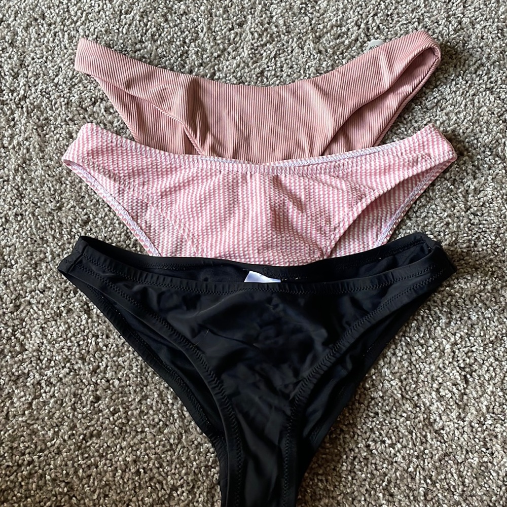 Three bikini bottoms